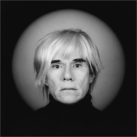 Close shot of Andy Warhol