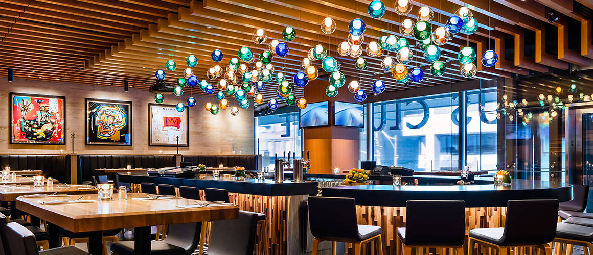 Inside the bar at Cactus Club Cafe First Canadian Place