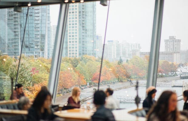 Terrace at Cactus Club Cafe Coal Harbour during Fall
