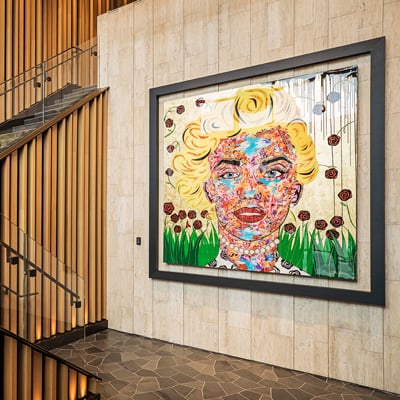 “Marilyn” by Toronto’s Daniel Mazzone is one of twenty original artworks in the new restaurant’s collection.