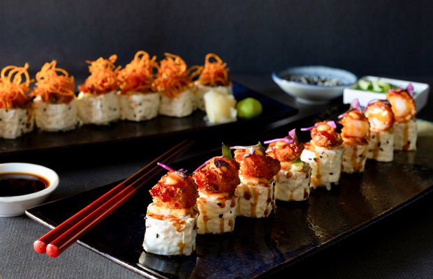 Prawn Crunch Roll, Spicy Ahi Roll