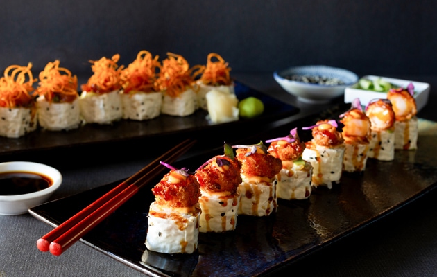 Prawn Crunch Roll, Spicy Ahi Roll